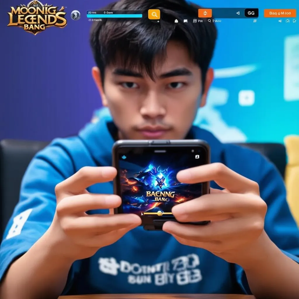 Game thủ chơi Liên Quân trên mạng 3G