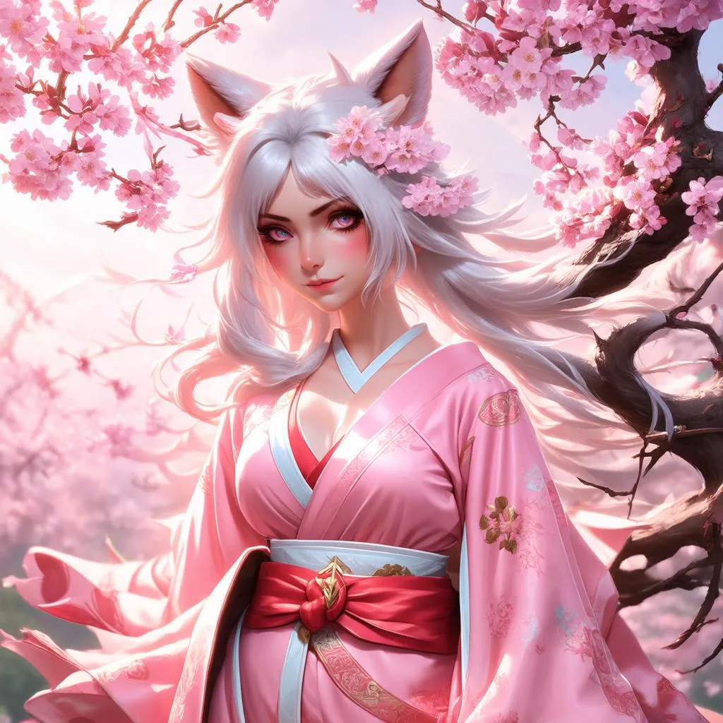 Ahri Hoa Anh Đào wallpaper