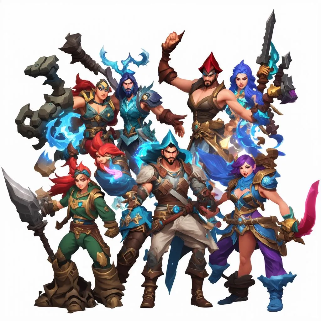 A team of heroes from the game Arena of Valor