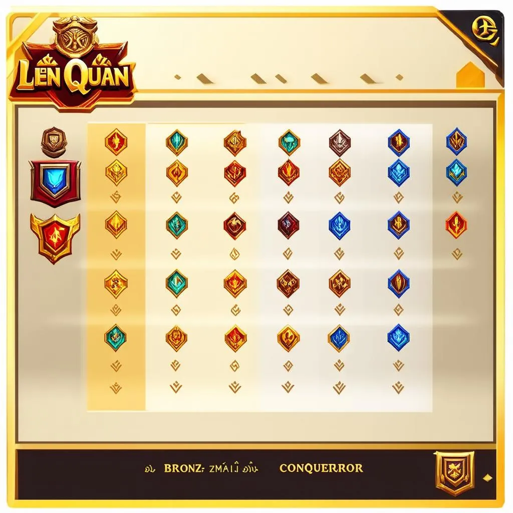 Biểu đồ các bậc rank trong game Liên Quân Mobile