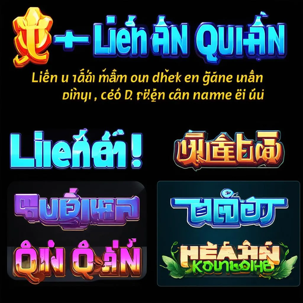 Các kiểu chữ đẹp cho Liên Quân