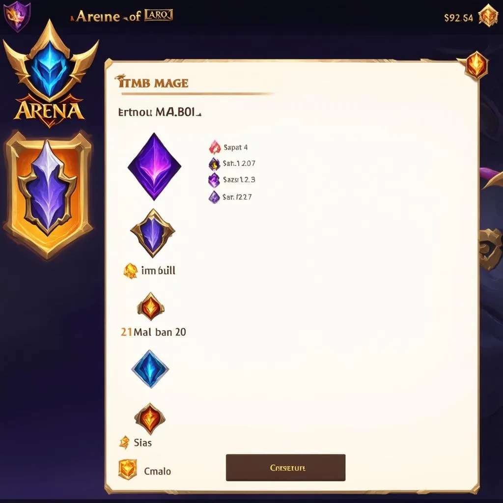 Item Build in Arena of Valor