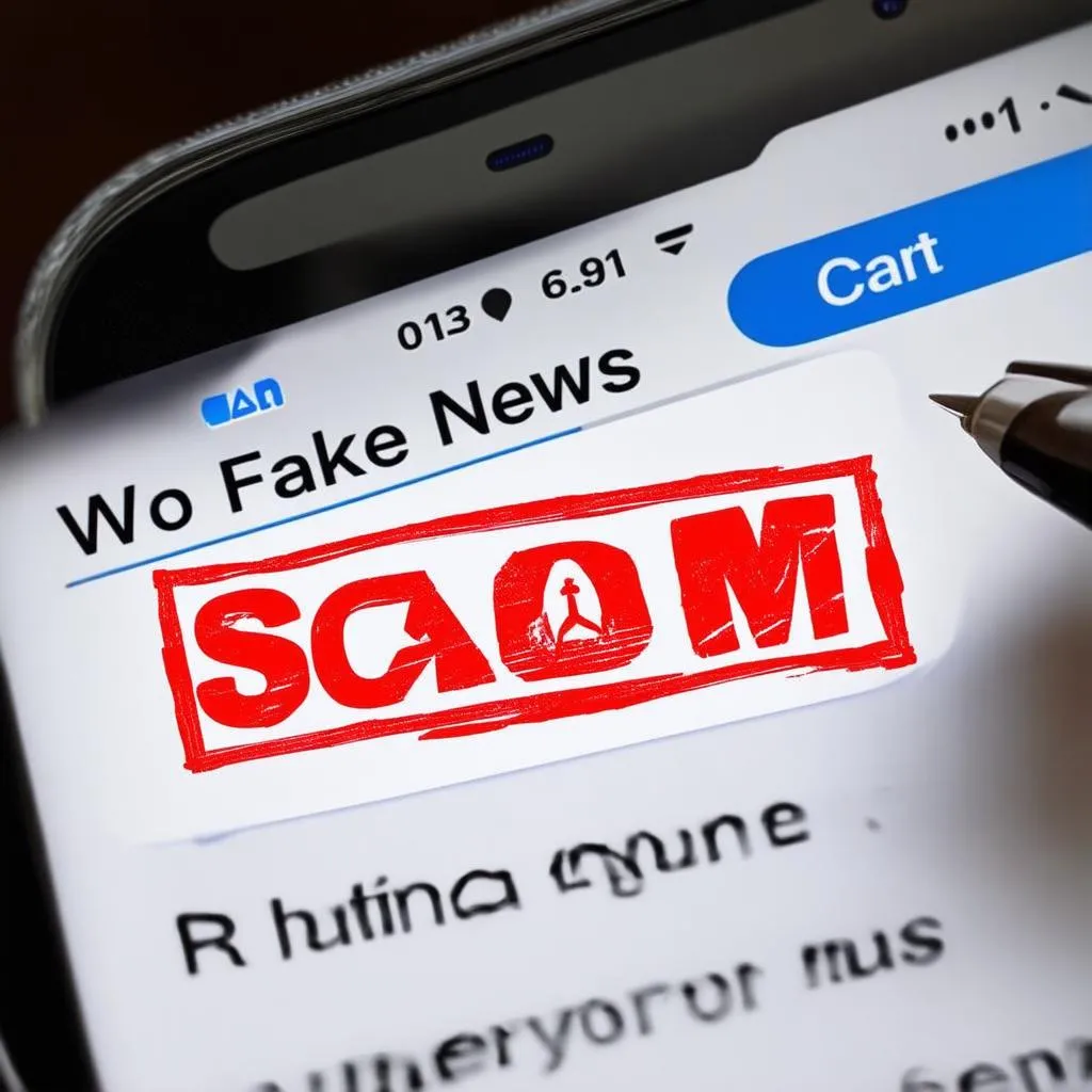 Cảnh báo lừa đảo với dòng chữ &quot;Fake News&quot;