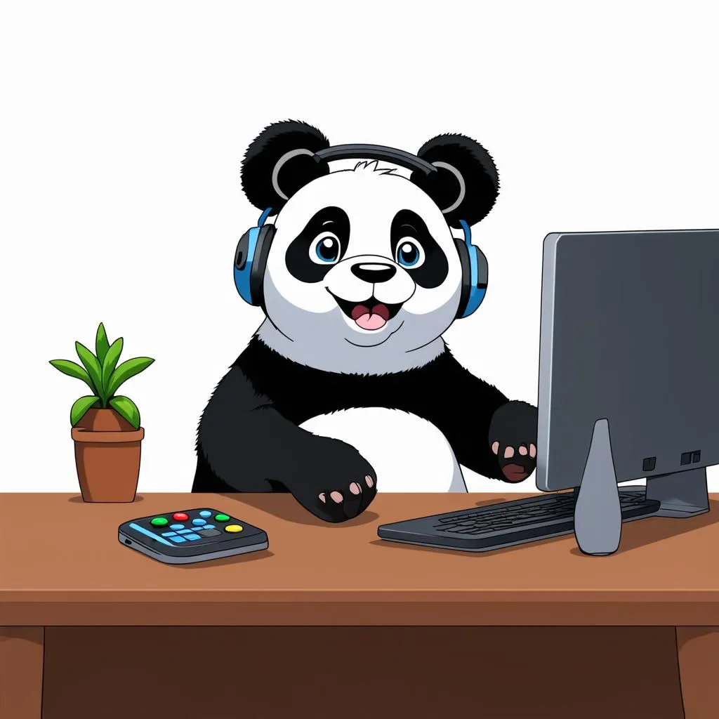 gấu trúc panda chơi game liên quân