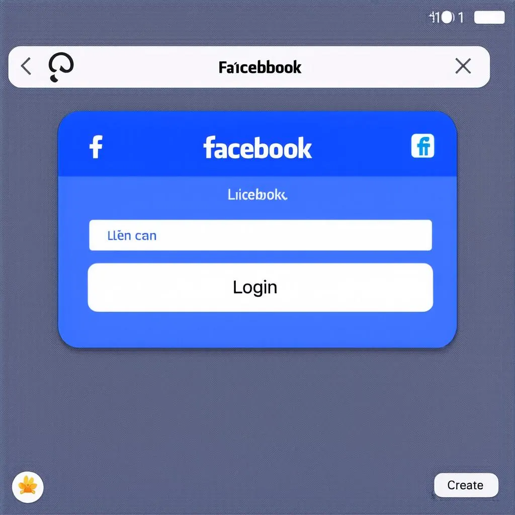 Facebook login screen in Lien Quan Mobile