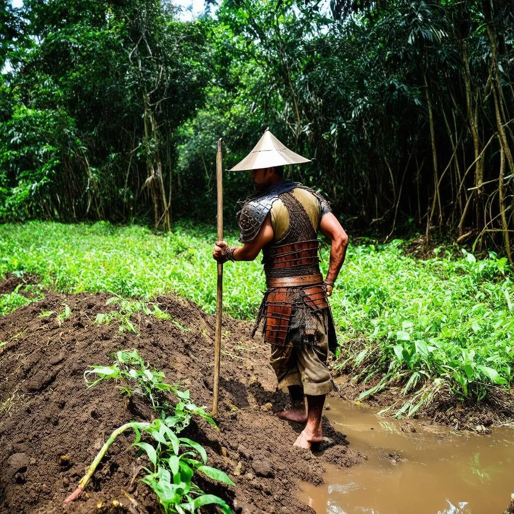 Đấu sĩ đi rừng đang ăn rừng