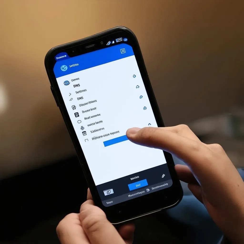 Game thủ đang đổi DNS trên điện thoại