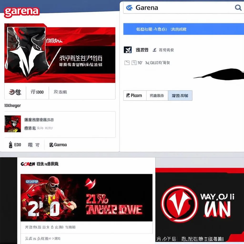 Hình ảnh minh họa về Fanpage Garena