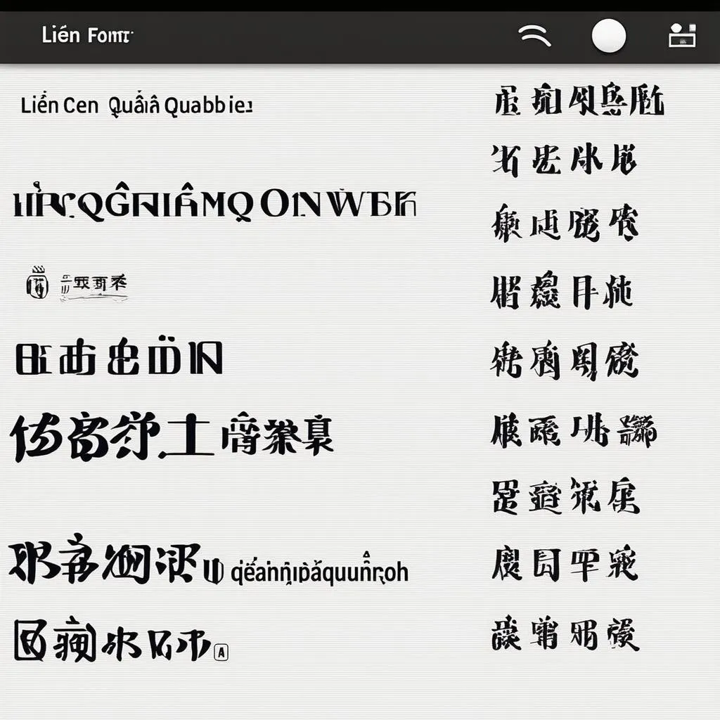 font chữ liên quân