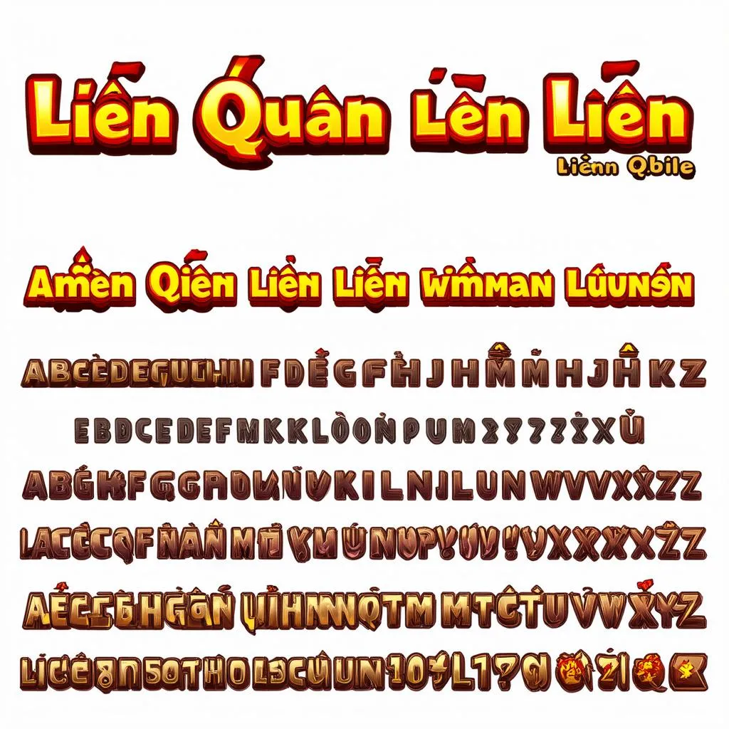 Các font chữ trong Liên Quân Mobile