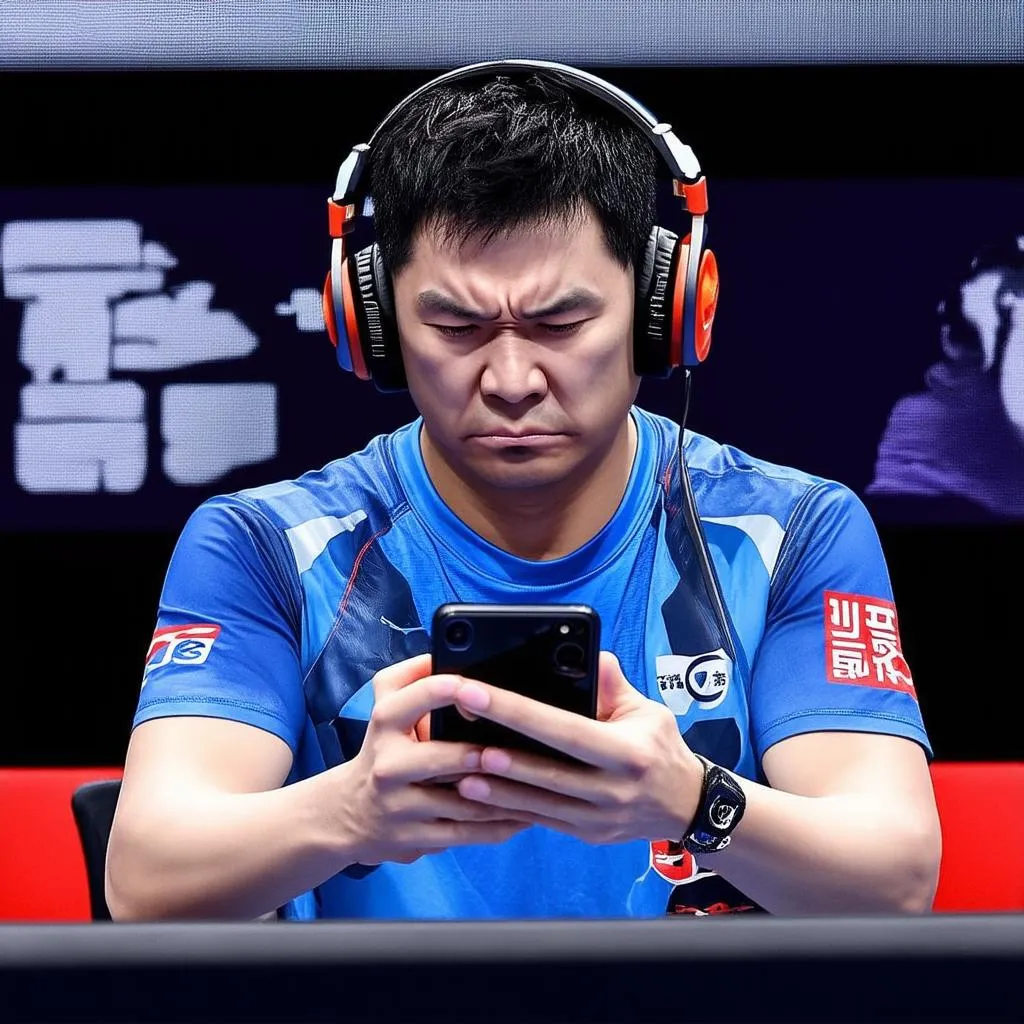 A professional Lien Quan Mobile player is competing intensely in a match.