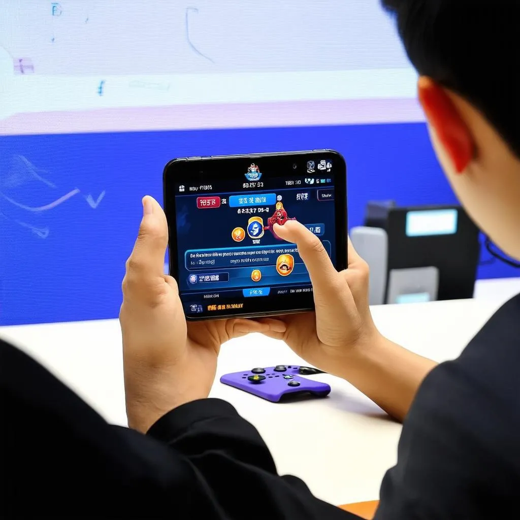 Game thủ Liên Quân Mobile đang leo rank