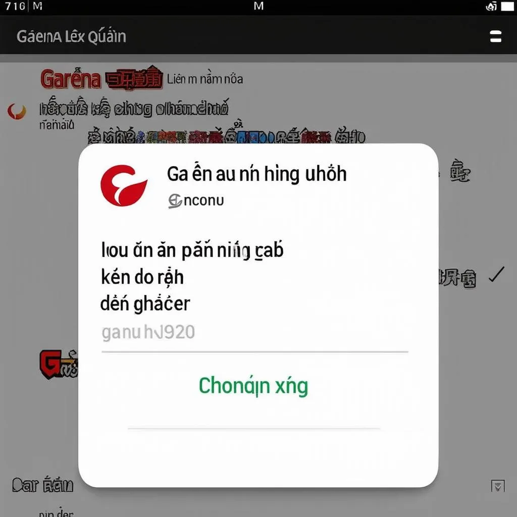 Lỗi đăng nhập Garena Liên Quân