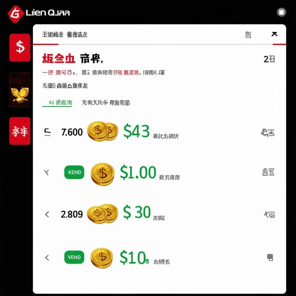 Garena Liên Quân Mobile Giao Diện Nạp Thẻ