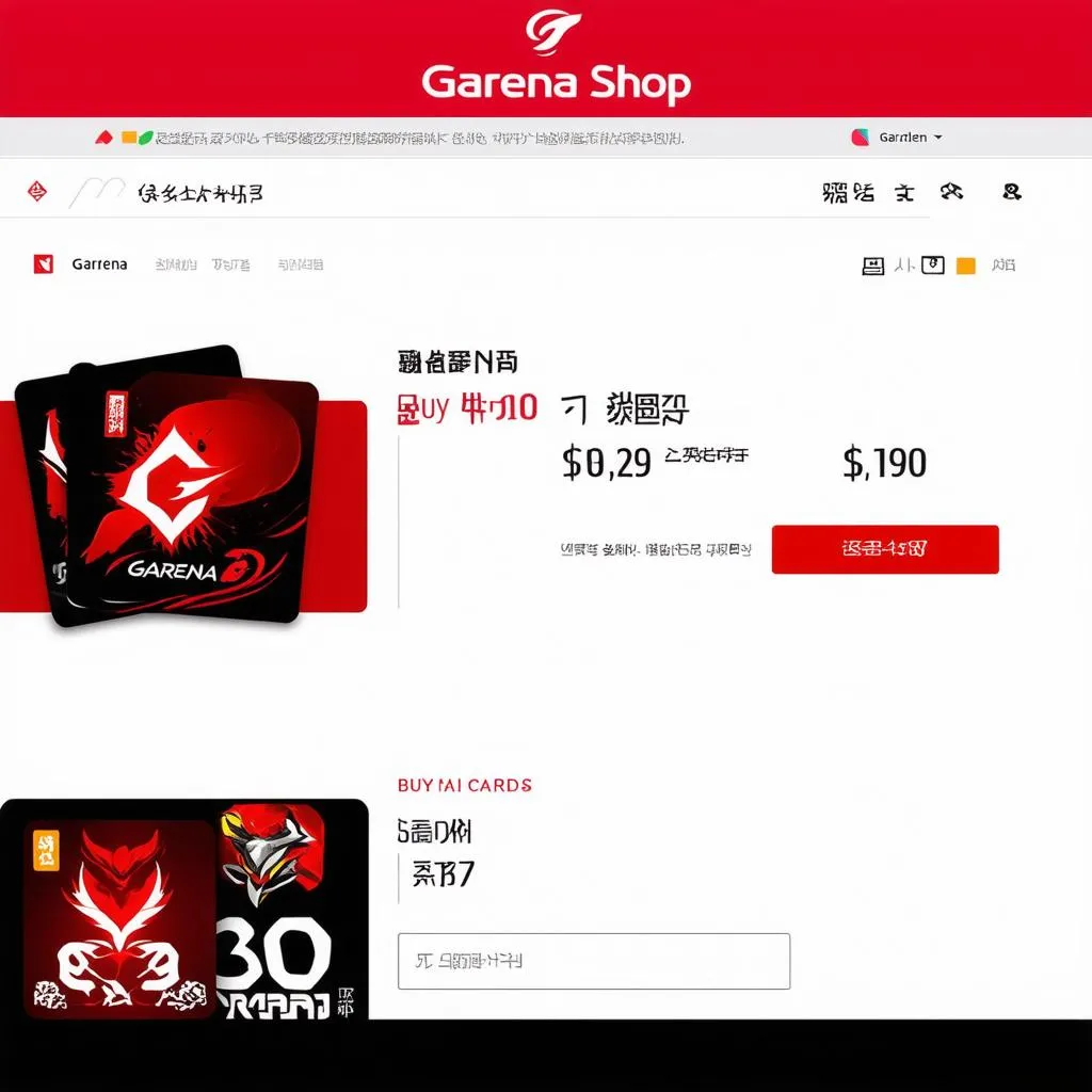 Garena Shop Mua Thẻ