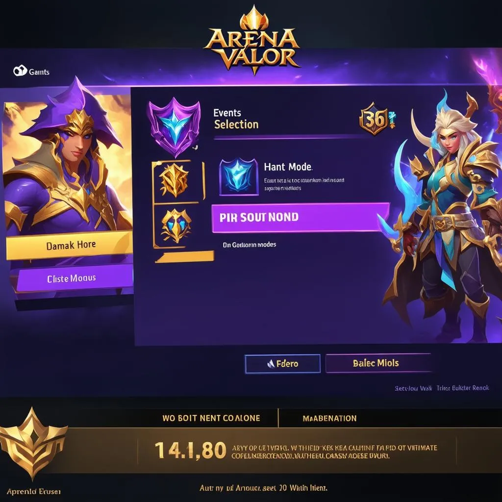 Giao diện Arena of Valor