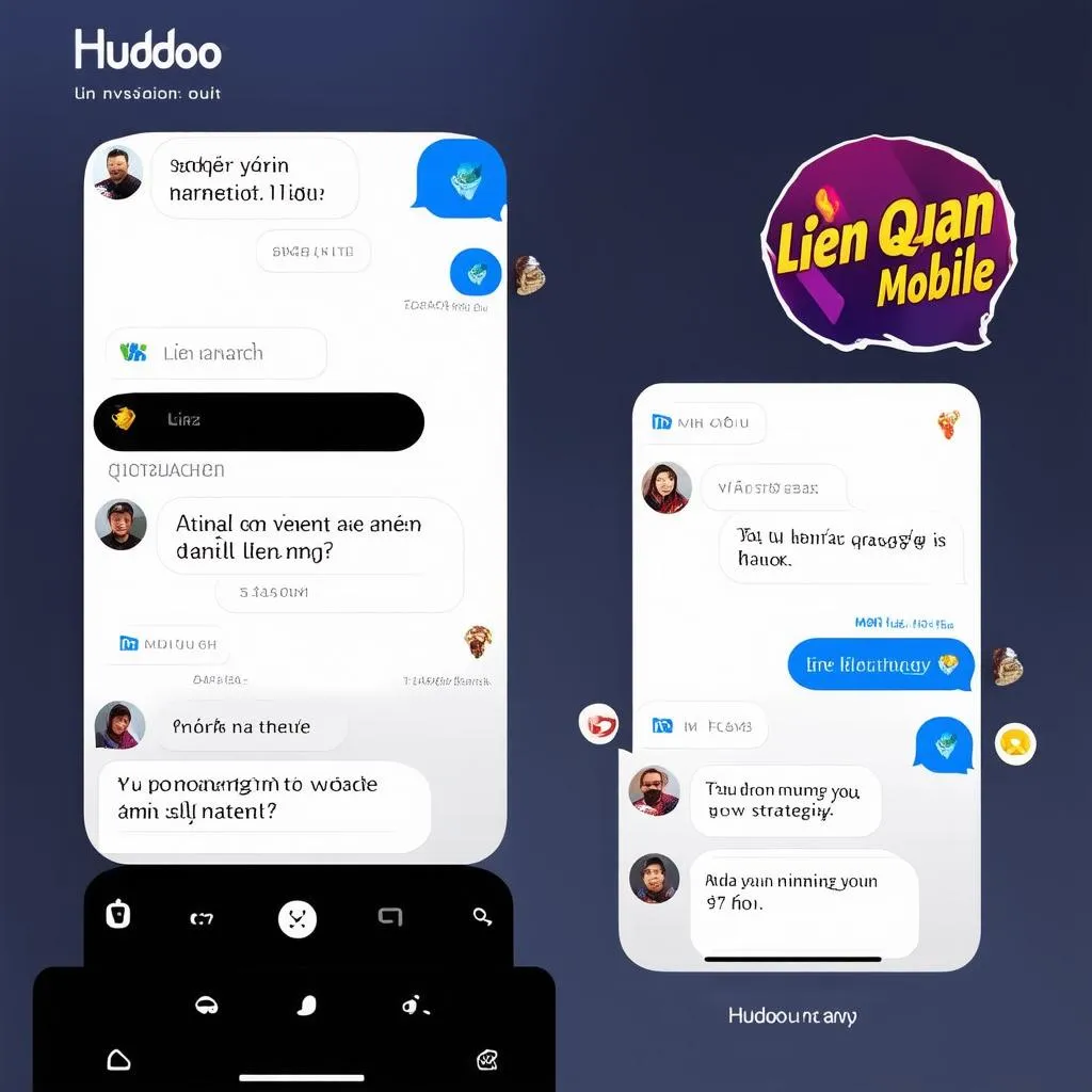 Giao diện chat trong ứng dụng Hudoo