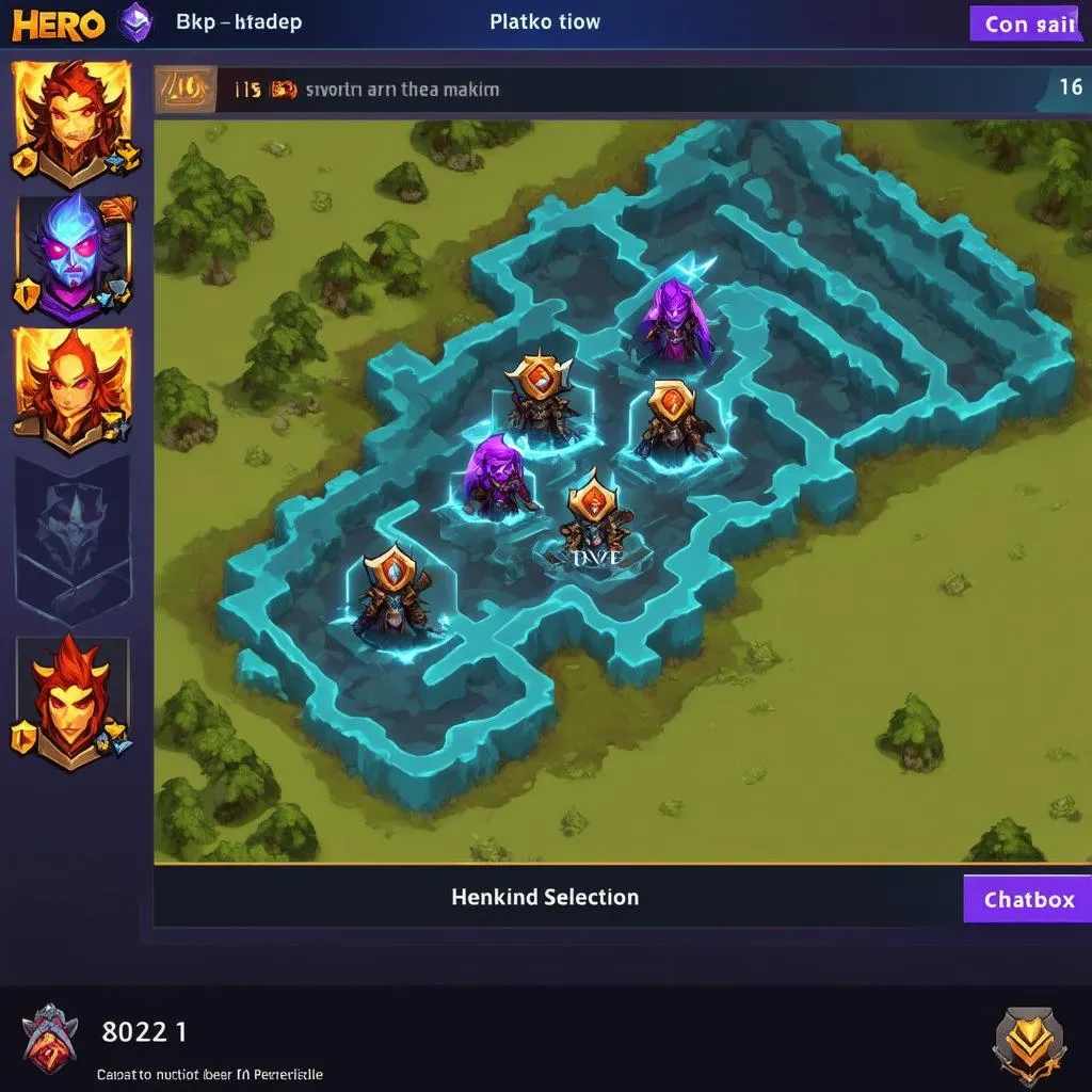 Giao diện chính của một game MOBA