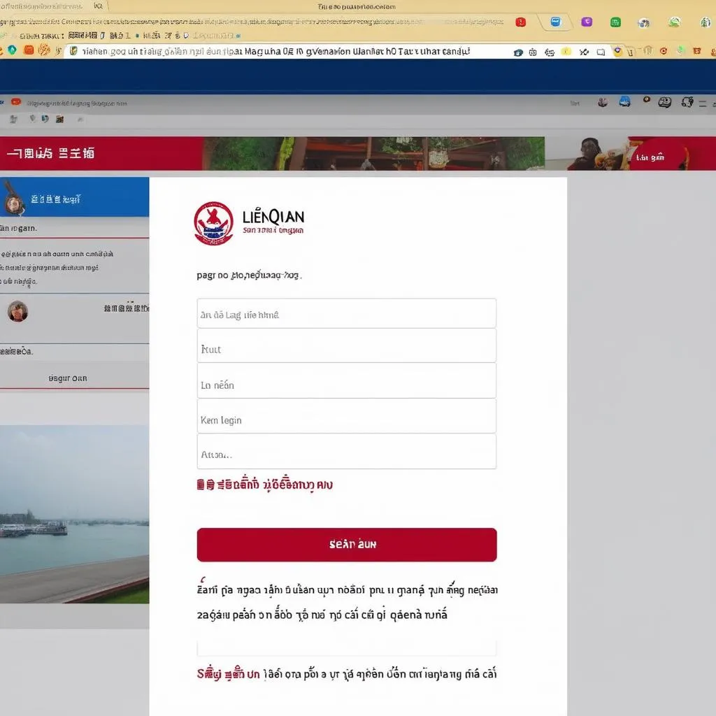 Hình ảnh trang web giả mạo Liên Quân