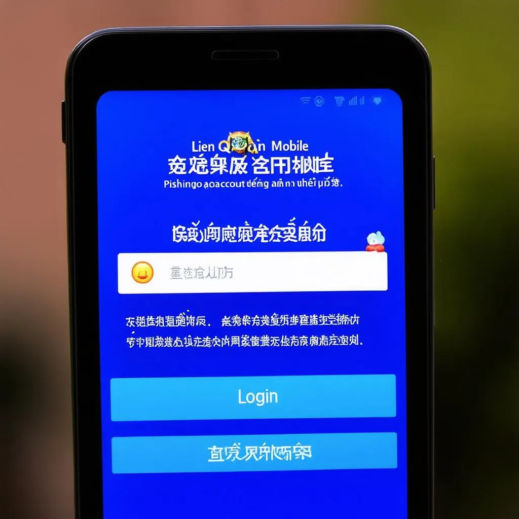 Giao diện đăng nhập Liên Quân Mobile