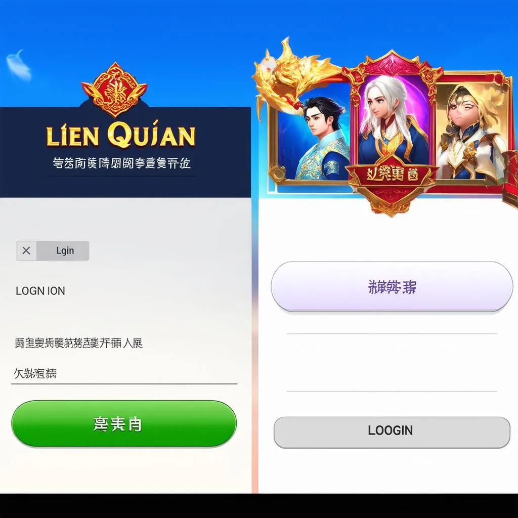 Giao diện đăng nhập Liên Quân Mobile