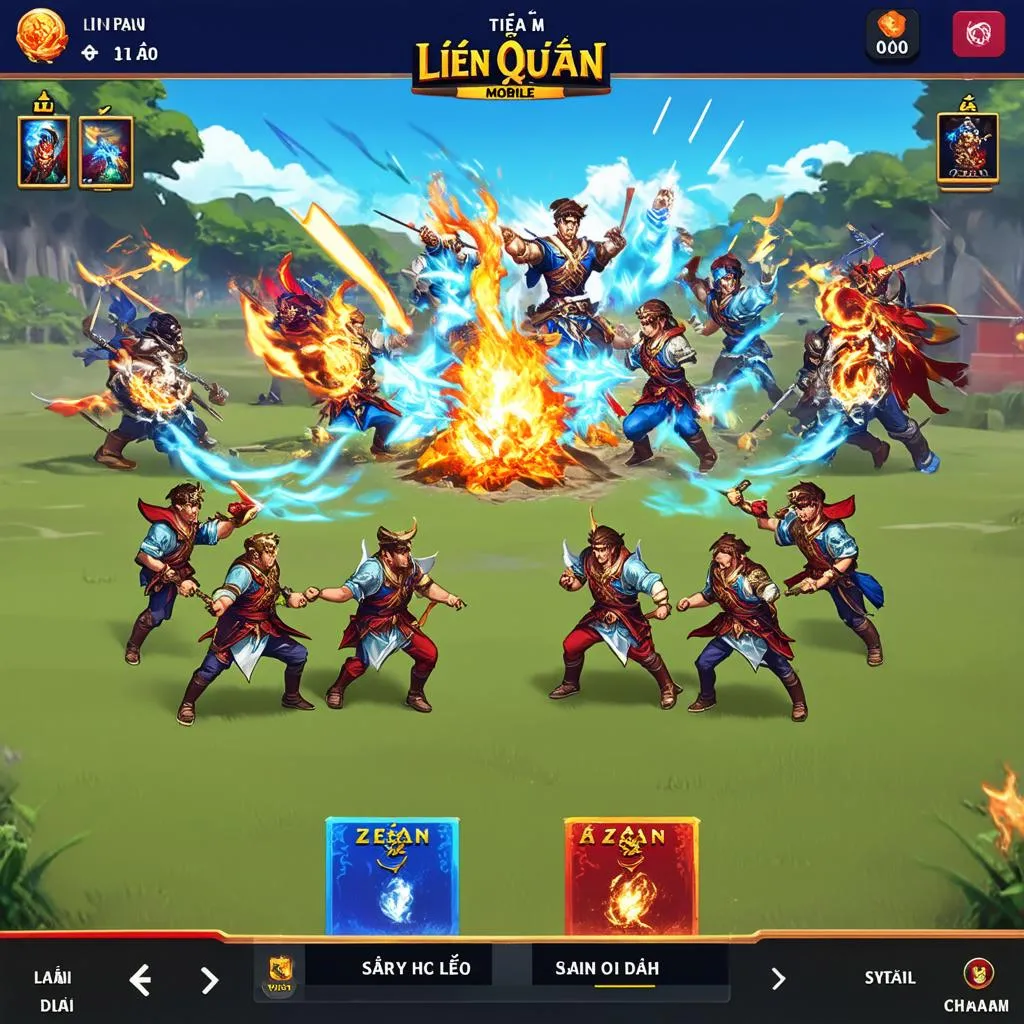 Giao diện chơi game Liên Quân Mobile