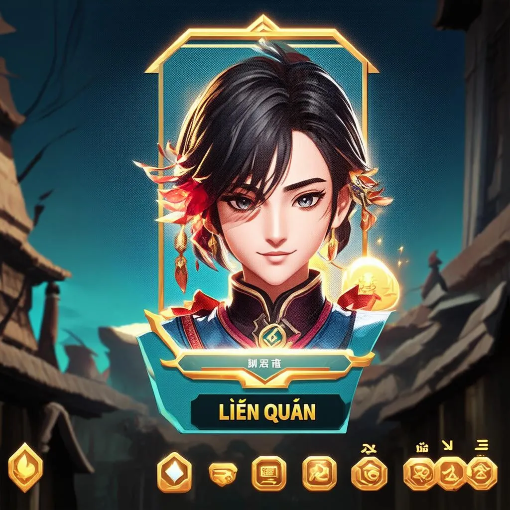 Giao diện game Liên Quân Mobile với khung ảnh đại diện