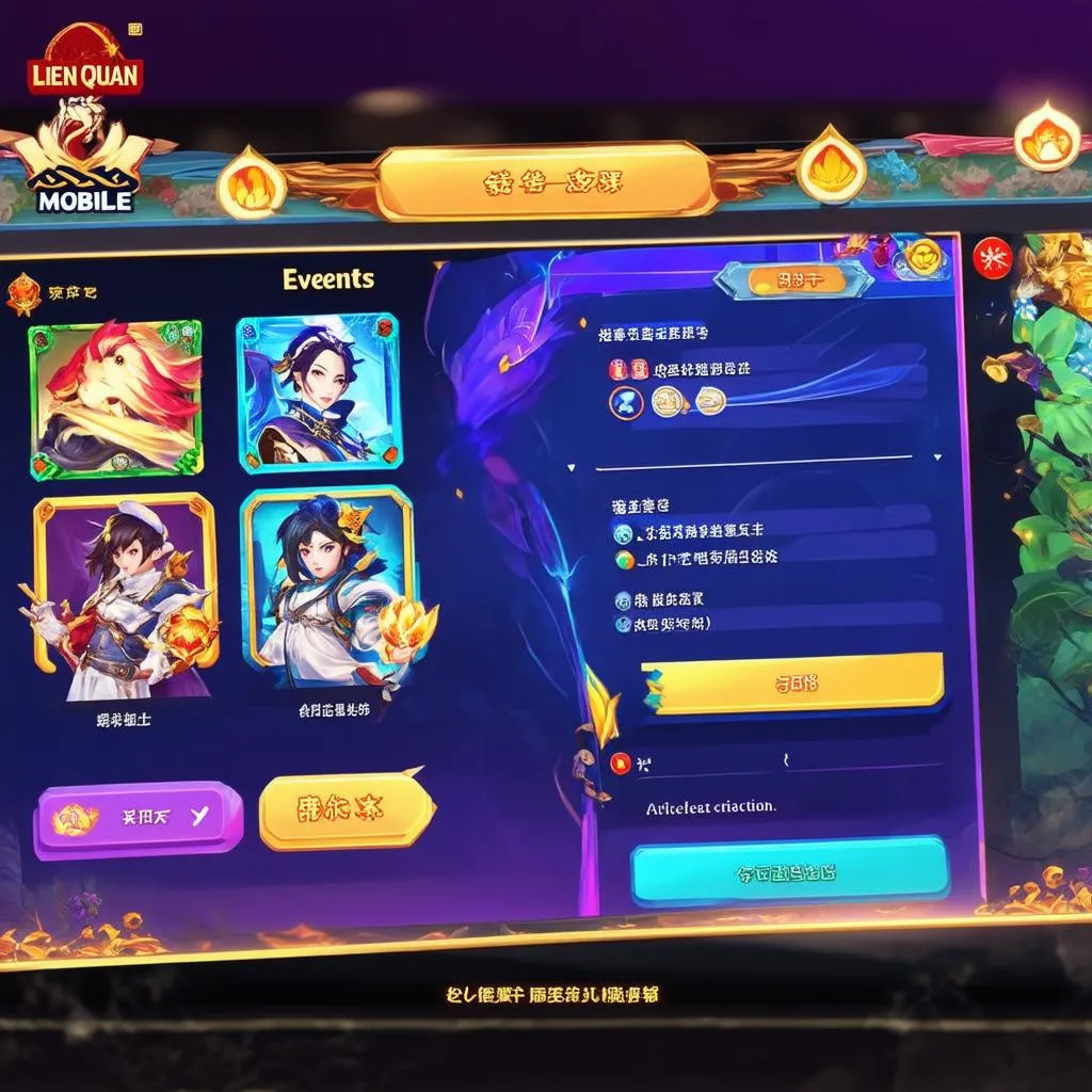 Giao diện chính của game Liên Quân Mobile