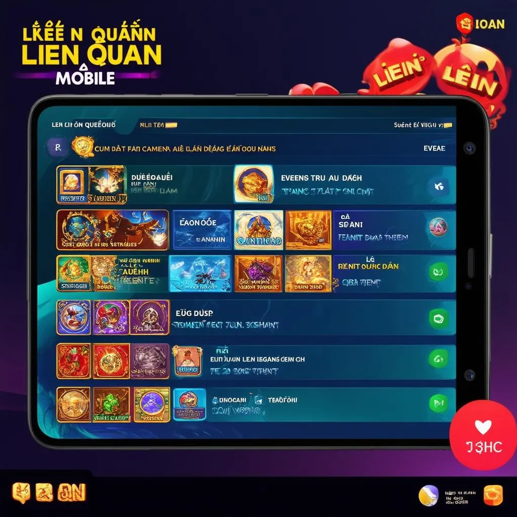 giao diện liên quân mobile