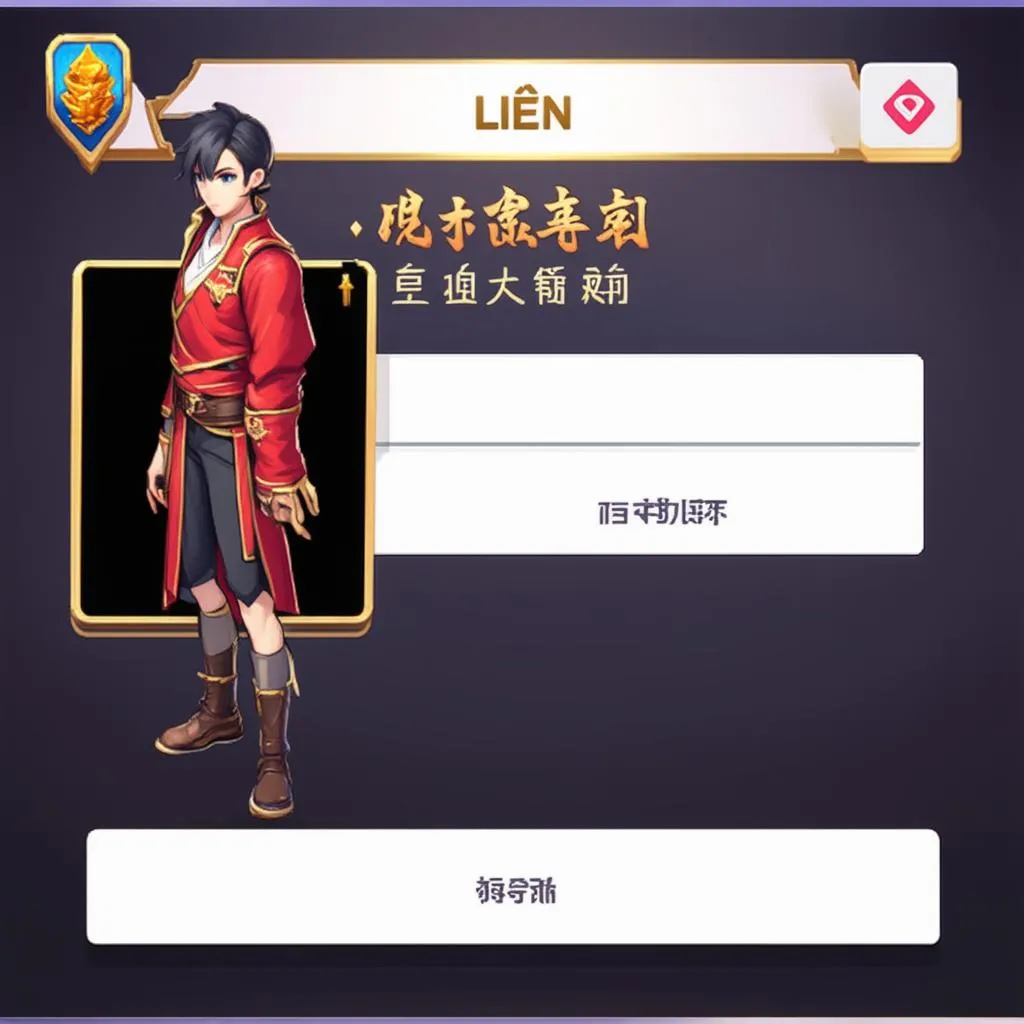 Giao diện chọn tên nhân vật trong game Liên Quân Mobile