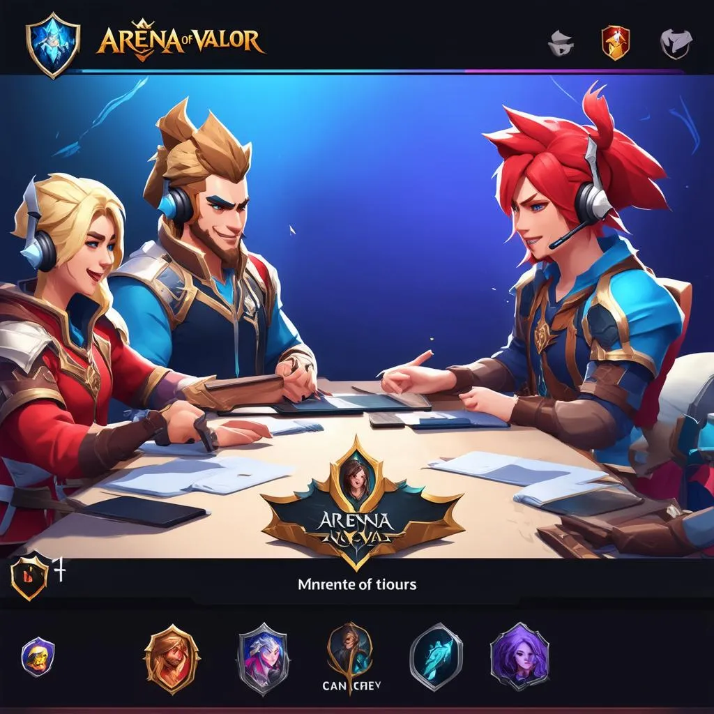 Team talking in game Arena of Valor