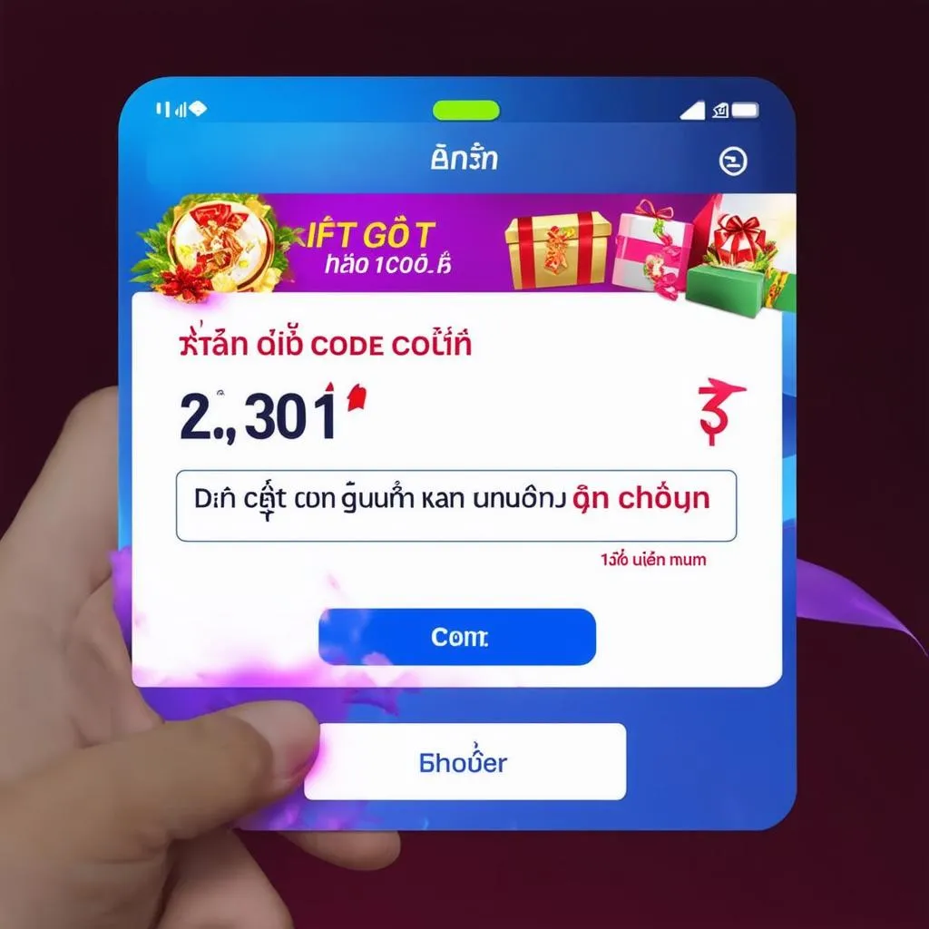 Game thủ Liên Quân đang vui mừng nhập giftcode nhận quà