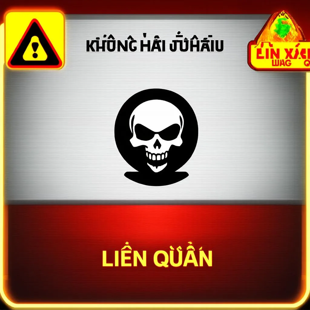 Hình ảnh cảnh báo hack Liên Quân