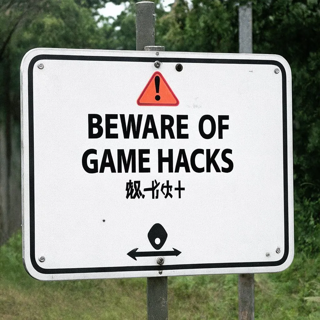 Hình ảnh cảnh báo hack game