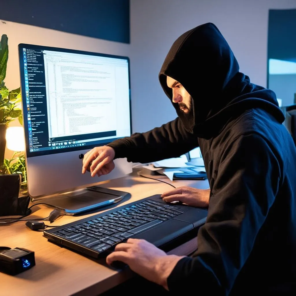 Hacker đang tấn công máy tính