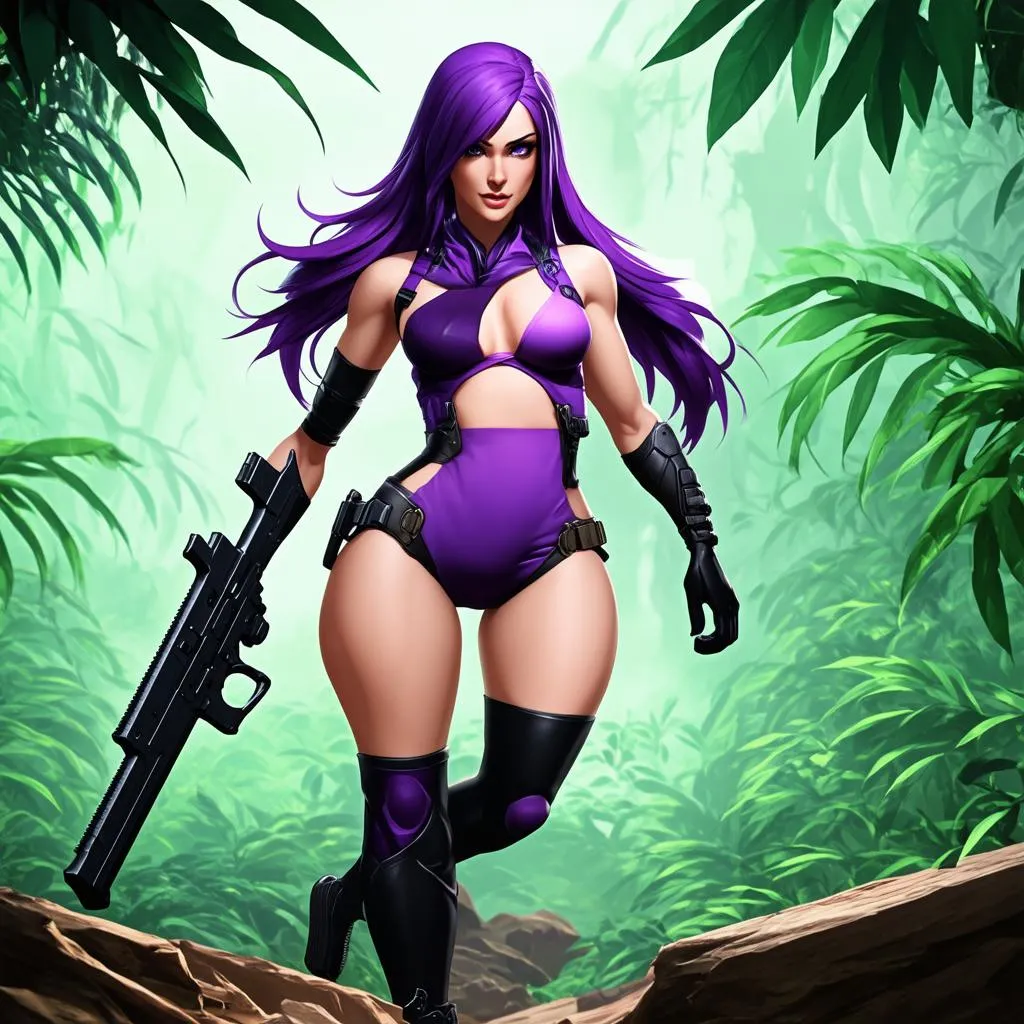 Violet in the jungle