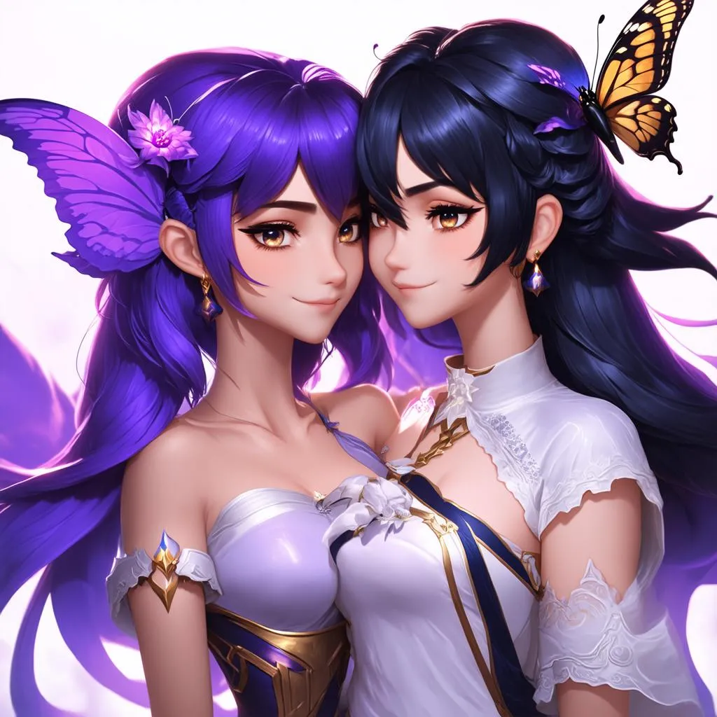 Violet and Butterfly