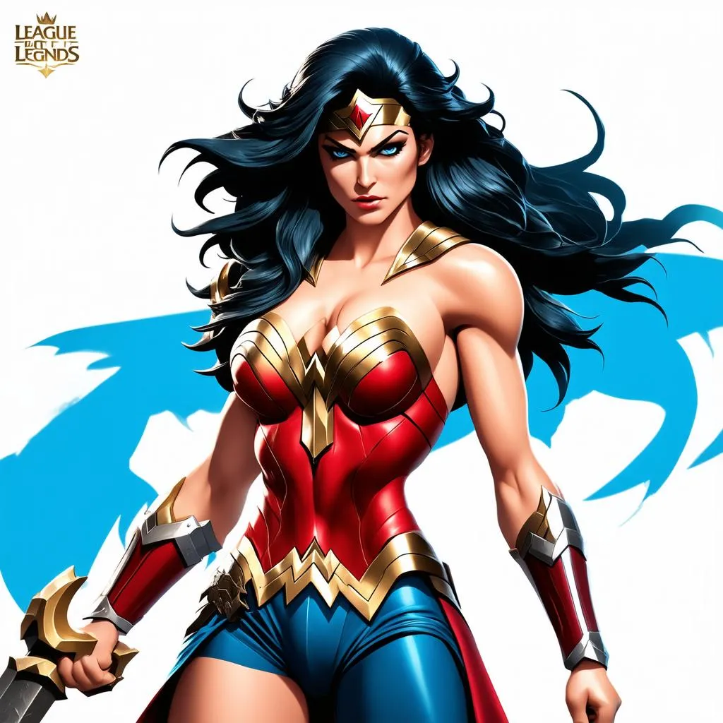 Hình nền Wonder Woman Liên Quân mạnh mẽ