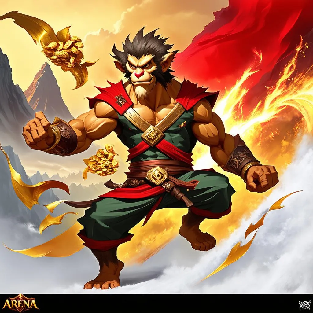 Hình nền Wukong Liên Quân phong thủy