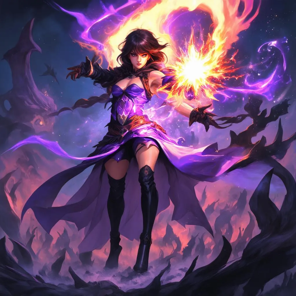 Ilumia Dark Star skin in battle