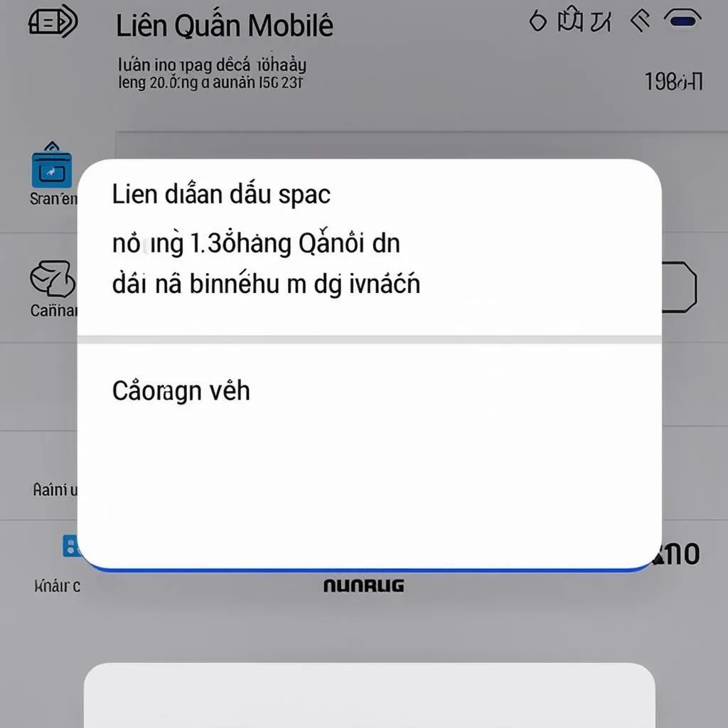 Ảnh chụp màn hình điện thoại hiển thị cách kiểm tra dung lượng của Liên Quân Mobile