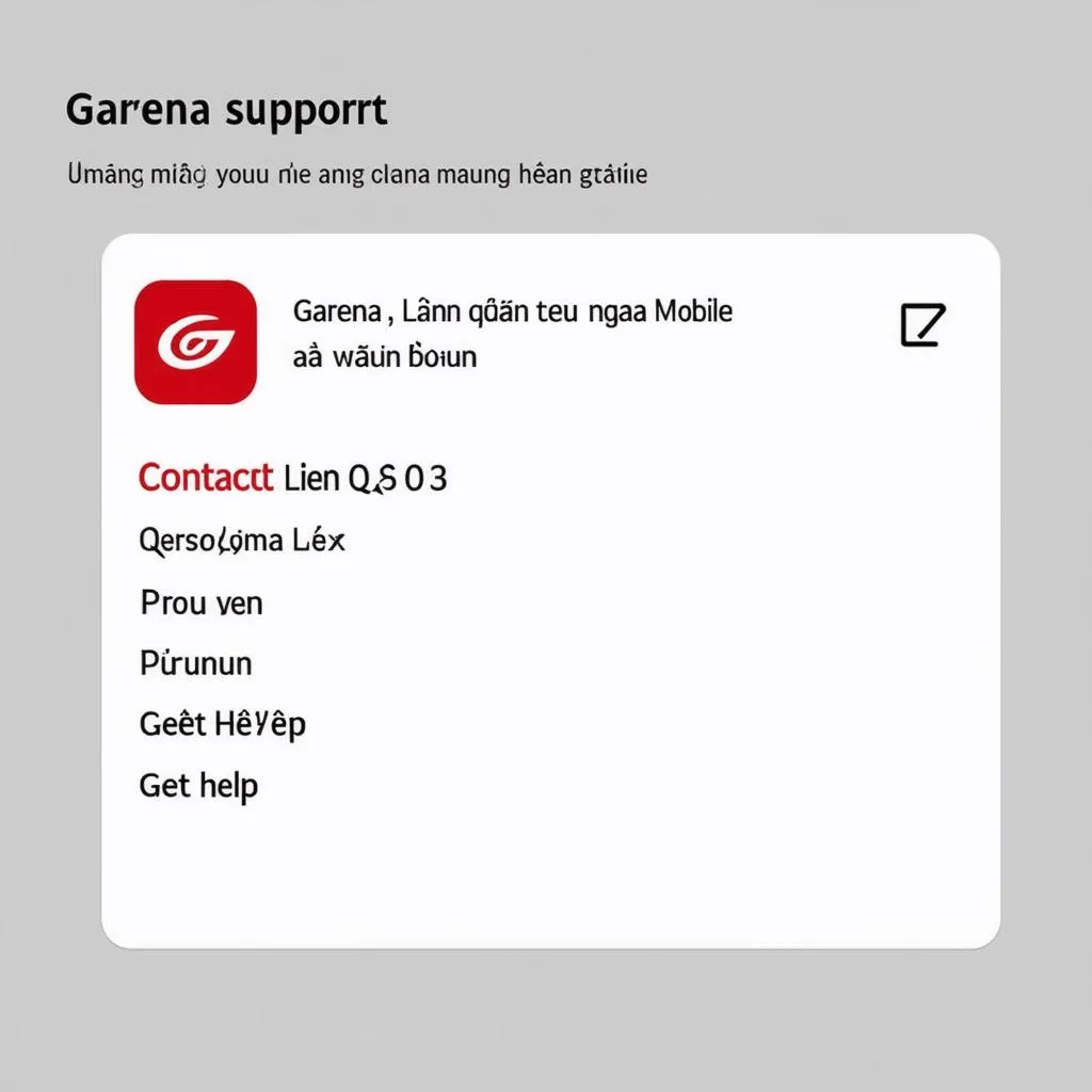 Liên hệ với bộ phận CSKH của Garena