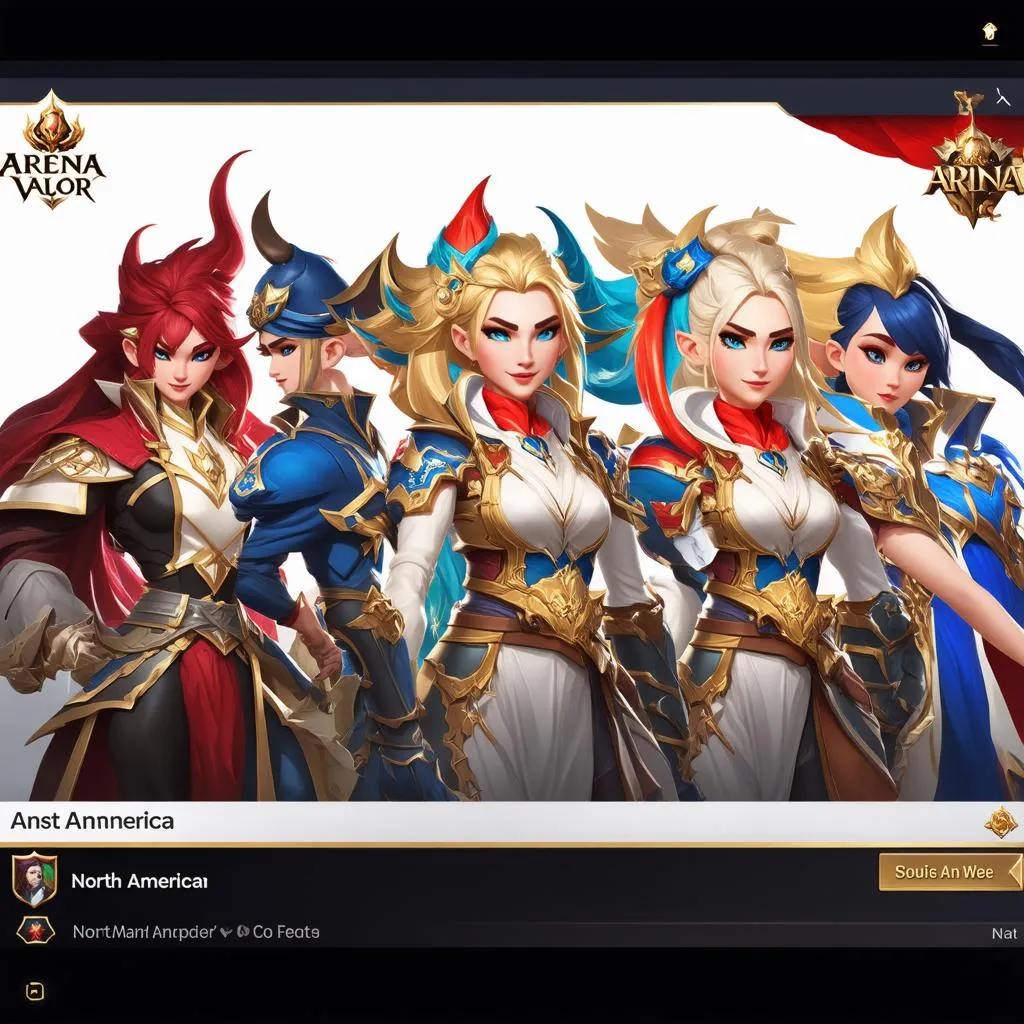 Victory screen in Arena of Valor with a North American team