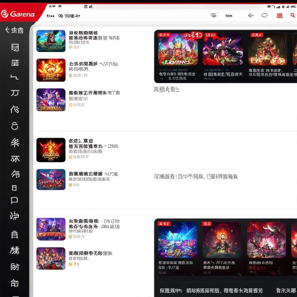 Hình ảnh trang chủ Garena Liên Quân Mobile