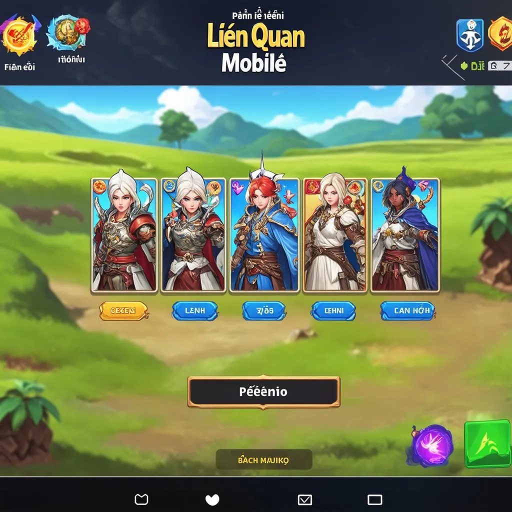 Giao diện game Liên Quân Mobile