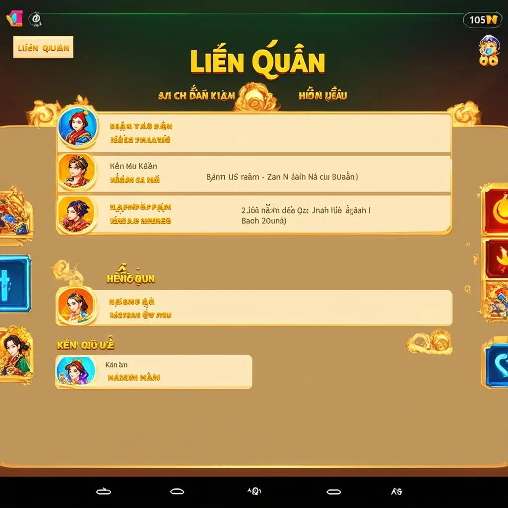 Giao diện chính Liên Quân Mobile