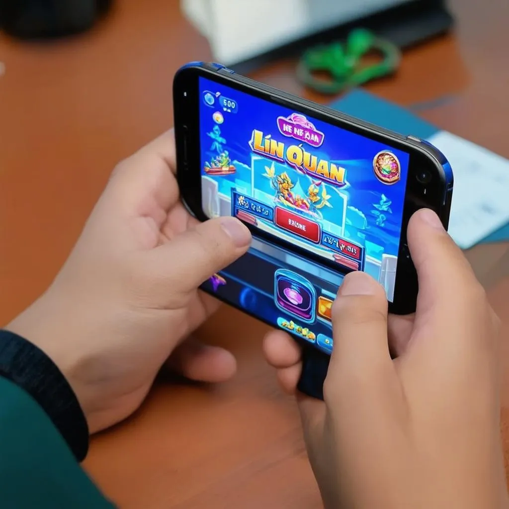 Game thủ Liên Quân Mobile đang chơi game