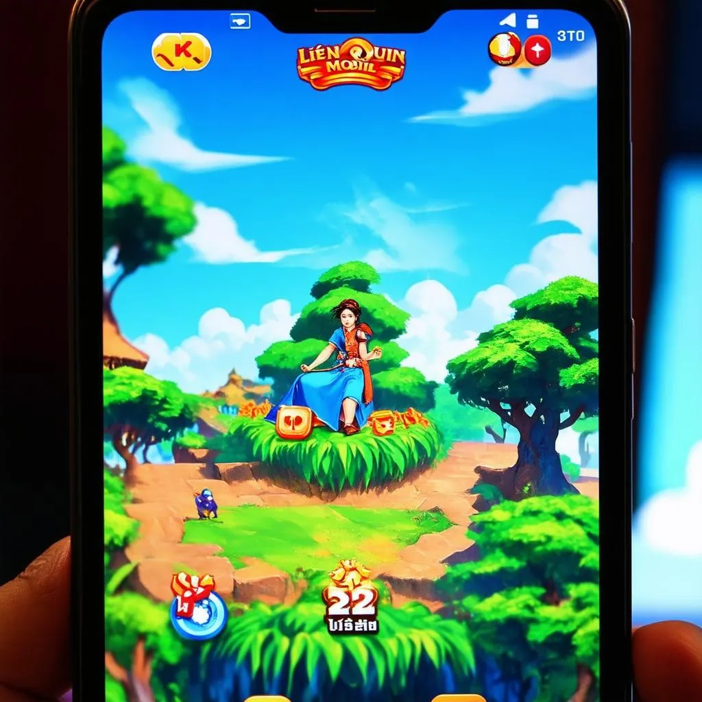 Màn hình chơi game Liên Quân Mobile trên điện thoại K20