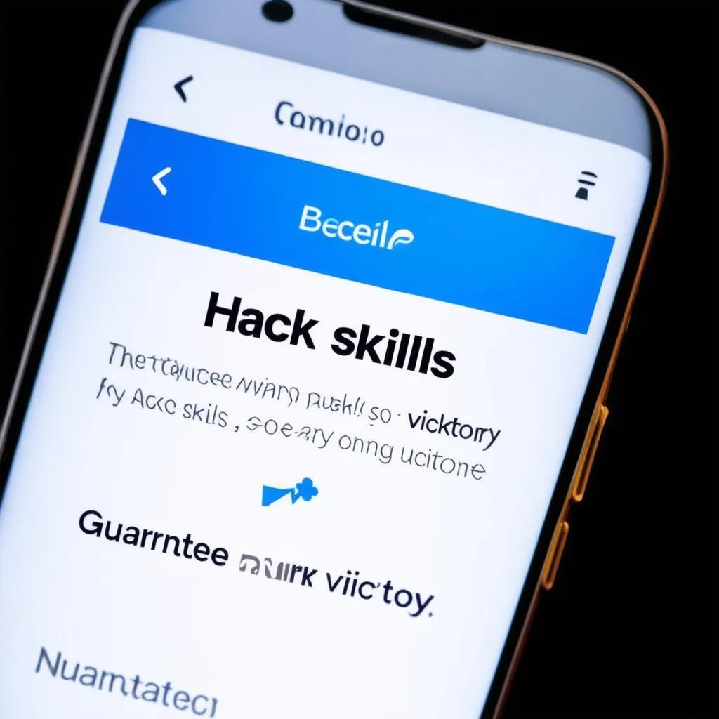 Hình ảnh minh họa lời hứa hẹn về việc hack skill