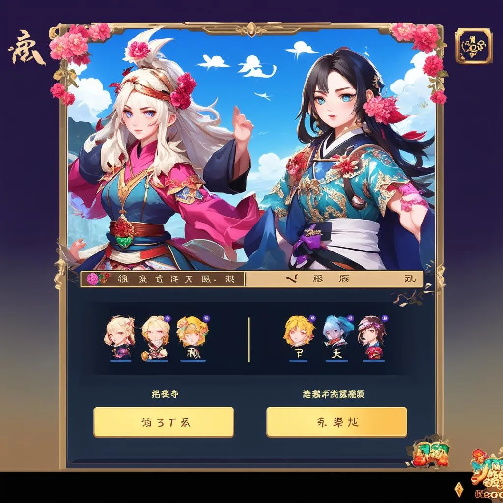 Giao diện game Liên Quân Nhật Bản